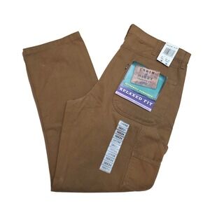 Lakin McKey Trading Mens 38x34 Brown Canvas Relaxed Fit Work Dungarees NEW